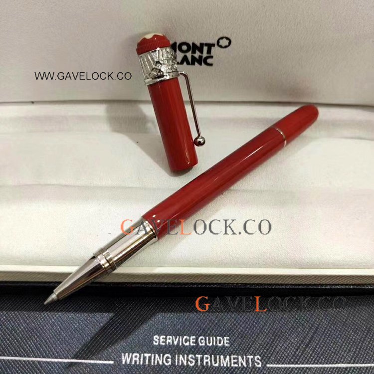 Best Copy Montblanc Rouge Et Noir Spider Rollerball Red Silver